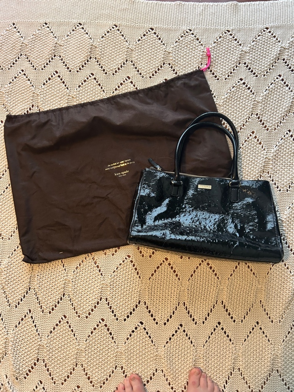 Kate Spade black Patent Leather Handbag